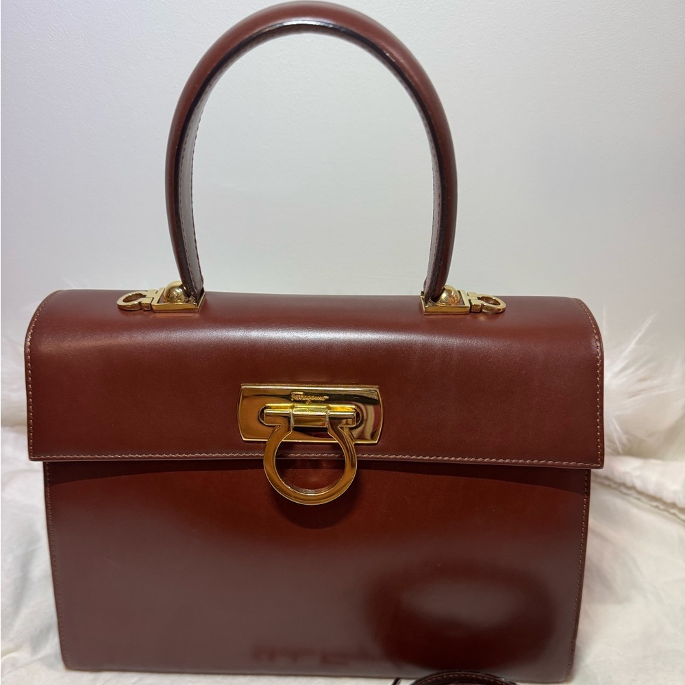 Salvatore Ferragamo Gancini 2Way with Gold Clasp